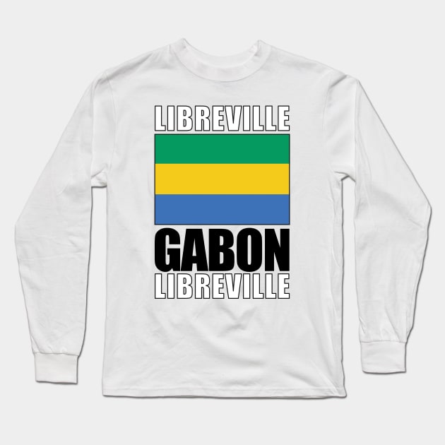 Flag of Gabon Long Sleeve T-Shirt by KewaleeTee